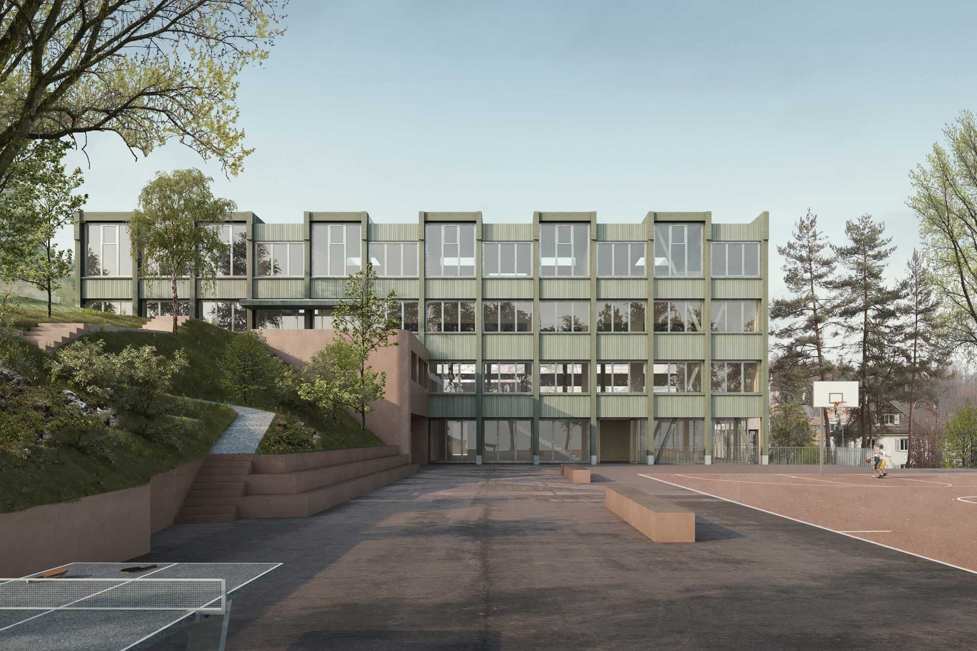 3. Preis beim Projektwettbewerb "Schulanlage Steinhof" in Luzern.